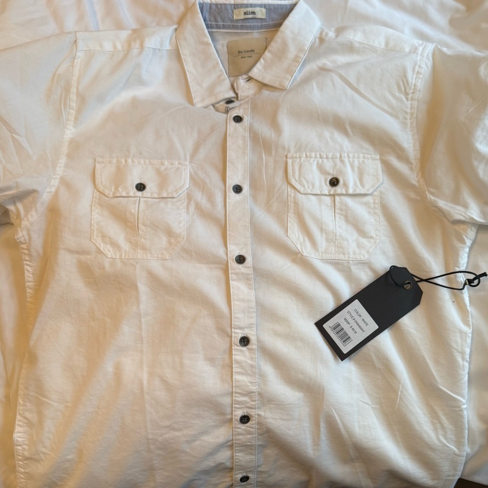 Men's White Button-Up Shirt